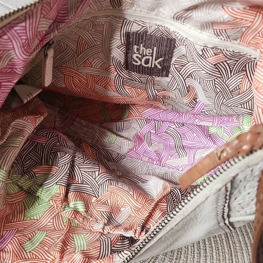 The Sak Kendra Ivory leather hobo bag